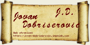 Jovan Dobrišerović vizit kartica